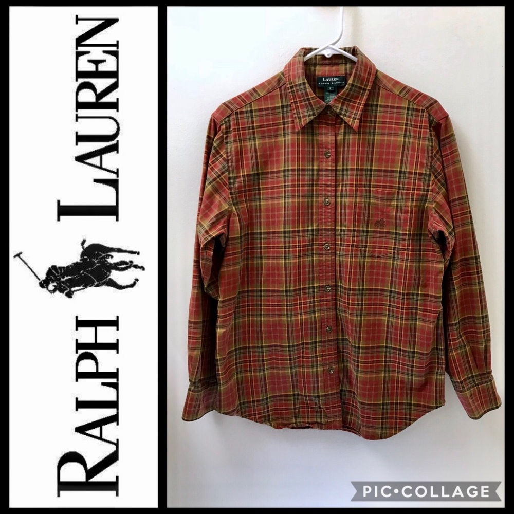 RALPH LAUREN Plaid Button Down Shirt